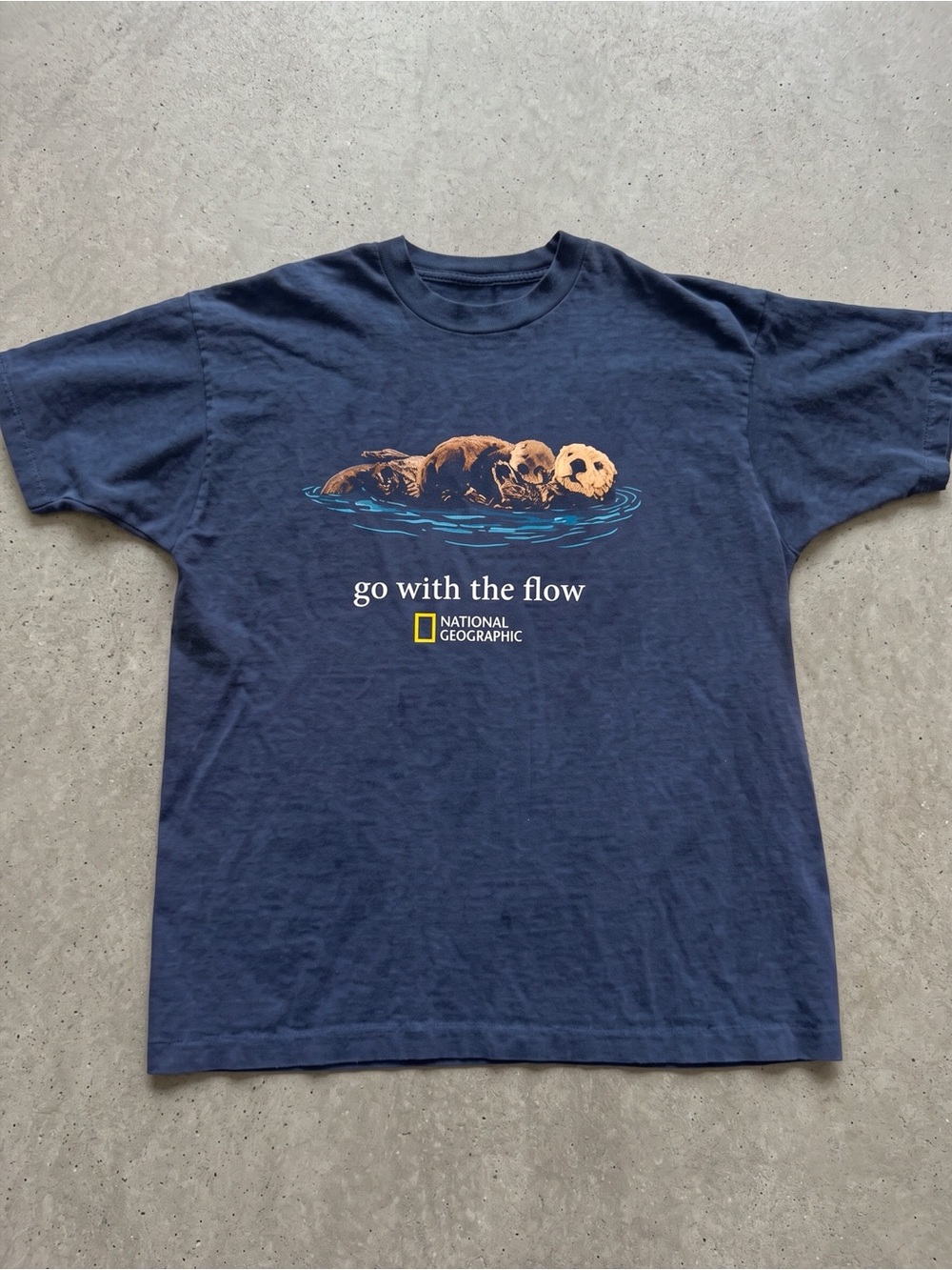 National Geographic Go With The Flow Otter Navy T-Shirt
